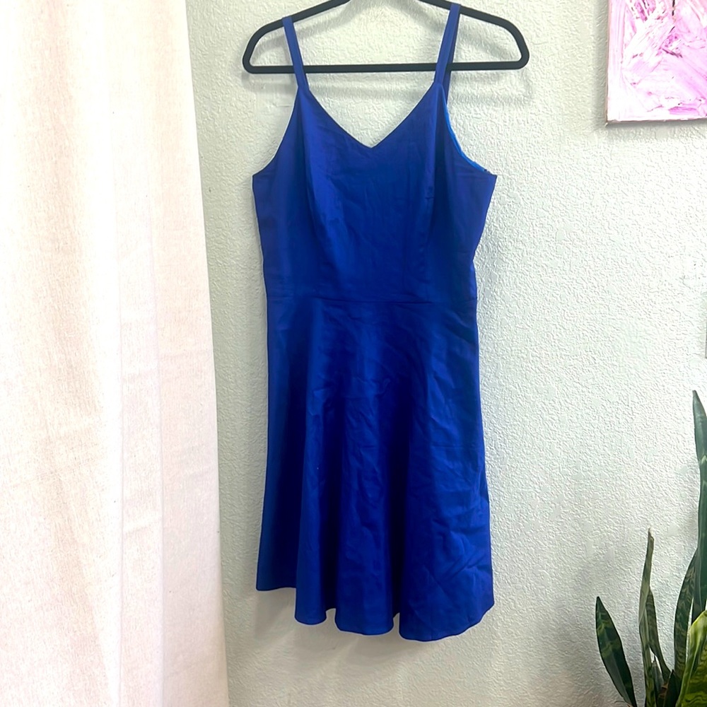 Royal blue spaghetti strap dress